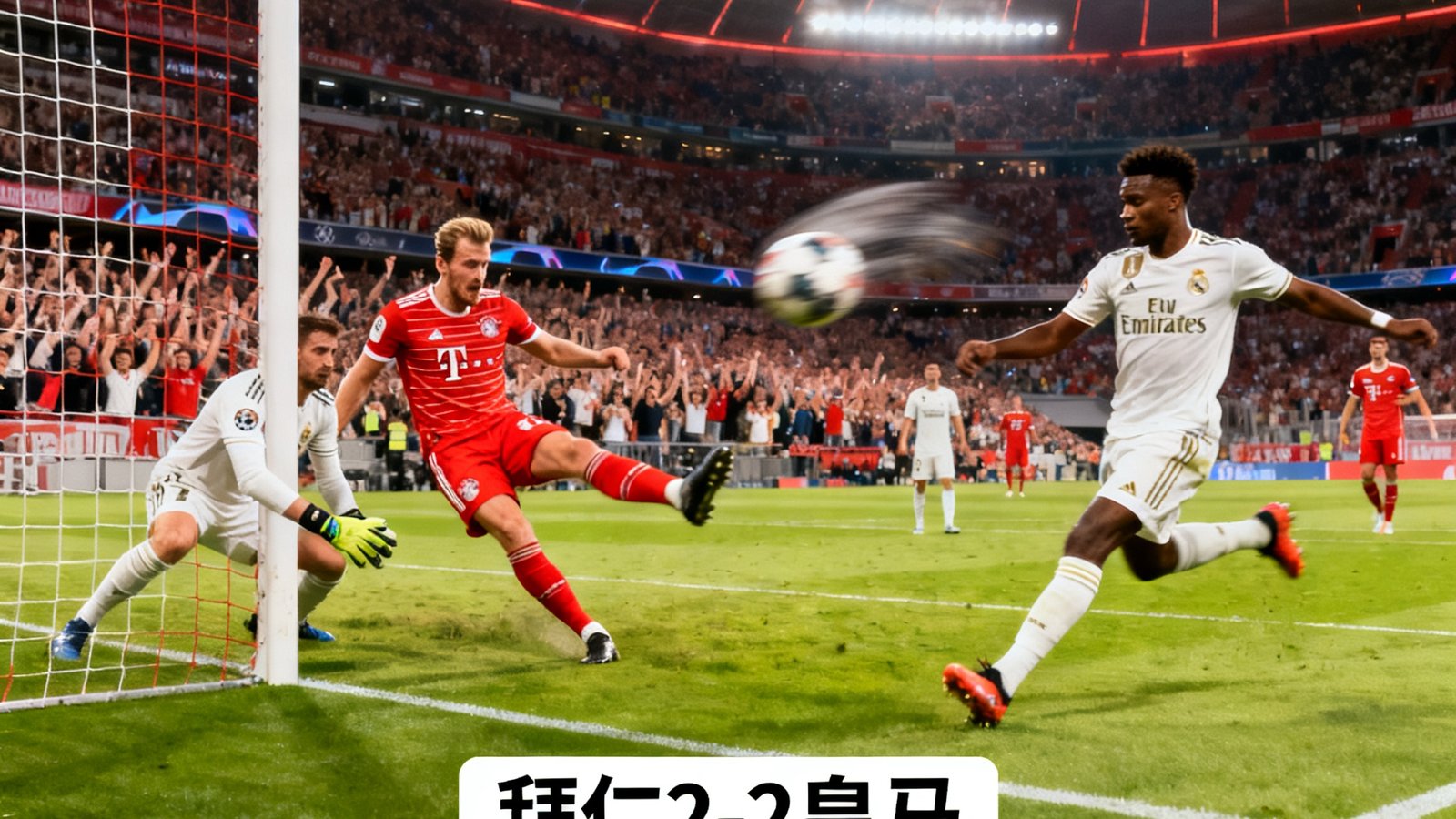 拜仁2-2皇马，凯恩点球维尼修斯精彩远射